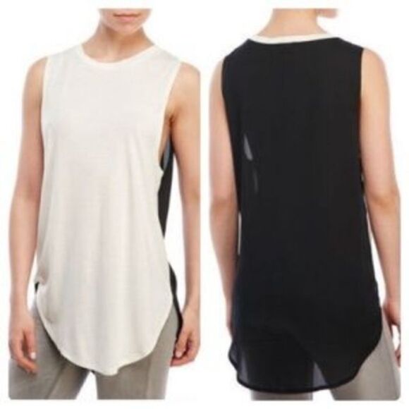 Haute Hippy Hi Low Sheer Back Tank Black - Picture 2 of 5